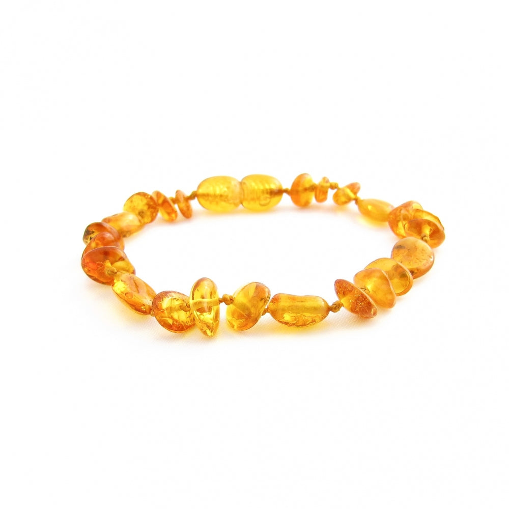 Wild Sun Barnsteen Armband Kind – 16,5 cm - Mix - Honey