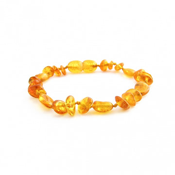 Wild Sun Barnsteen Armband Kind – 16,5 cm - Mix - Honey