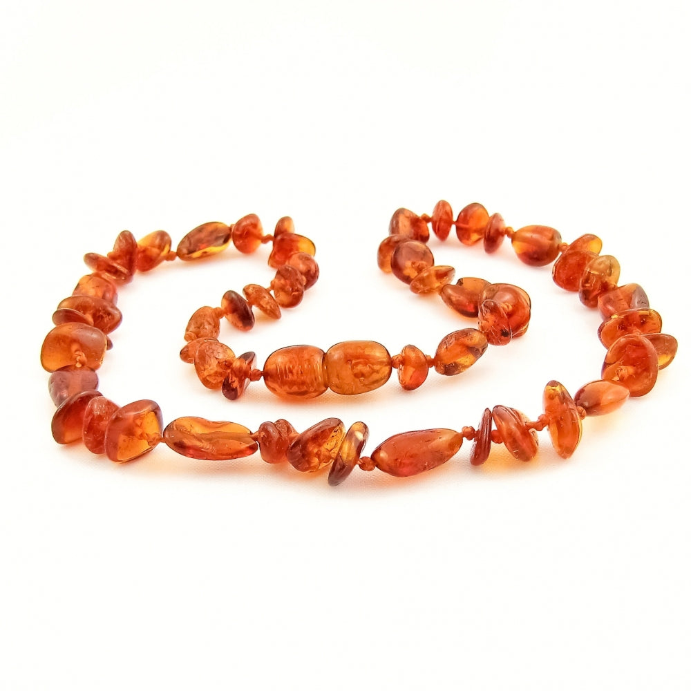 Wild Sun Barnsteen Ketting Kind – 36 cm – Mix - Cognac