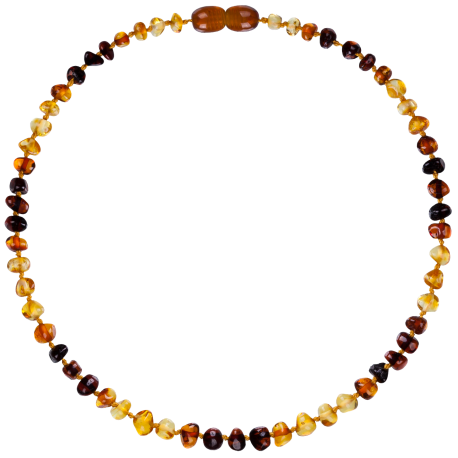 Wild Sun Barnsteen Ketting Kind – 36 cm – Rainbow
