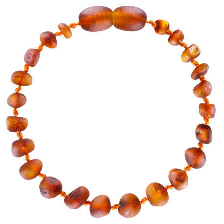 Wild Sun Barnsteen Armband Kind - 16,5 cm - Cognac