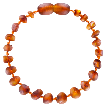 Wild Sun Barnsteen Armband Kind - 16,5 cm - Cognac