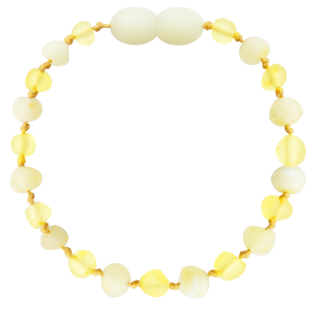 Wild Sun Barnsteen Armband Volwassene - 19 cm - Lemon / Milk