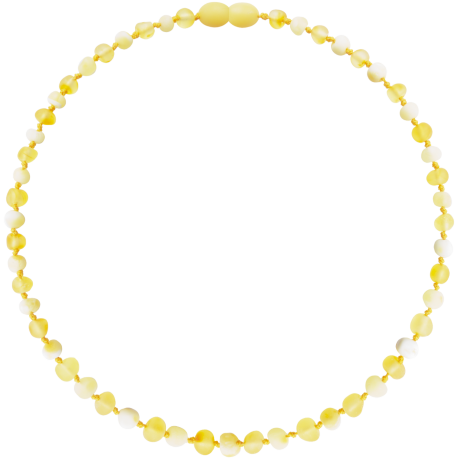 Wild Sun Barnsteen Ketting Baby / Peuter - 32 cm - Lemon / Milk
