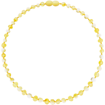 Wild Sun Barnsteen Ketting Baby / Peuter - 32 cm - Lemon / Milk