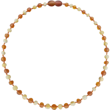 Wild Sun Barnsteen Ketting Kind – 36 cm – Milk / Cognac