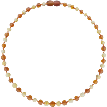 Wild Sun Barnsteen Ketting Kind – 36 cm – Milk / Cognac