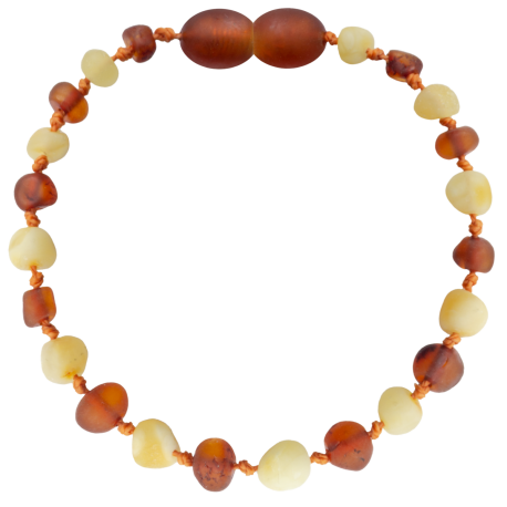 Wild Sun Barnsteen Armband Kind - 16,5 cm - Milk / Cognac