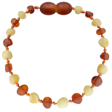 Wild Sun Barnsteen Armband Kind - 16,5 cm - Milk / Cognac